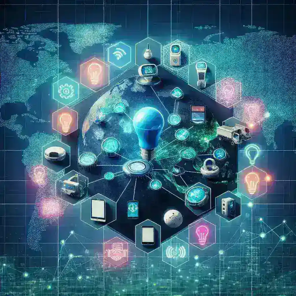 "Infographic showing Indonesia's projected 37% growth in IoT device imports by 2025, highlighting trends and statistics in the technology sector."