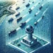 "Radar IoT installation by Kemenhub for monitoring maritime traffic, showcasing advanced technology for enhancing sea transportation safety and efficiency."