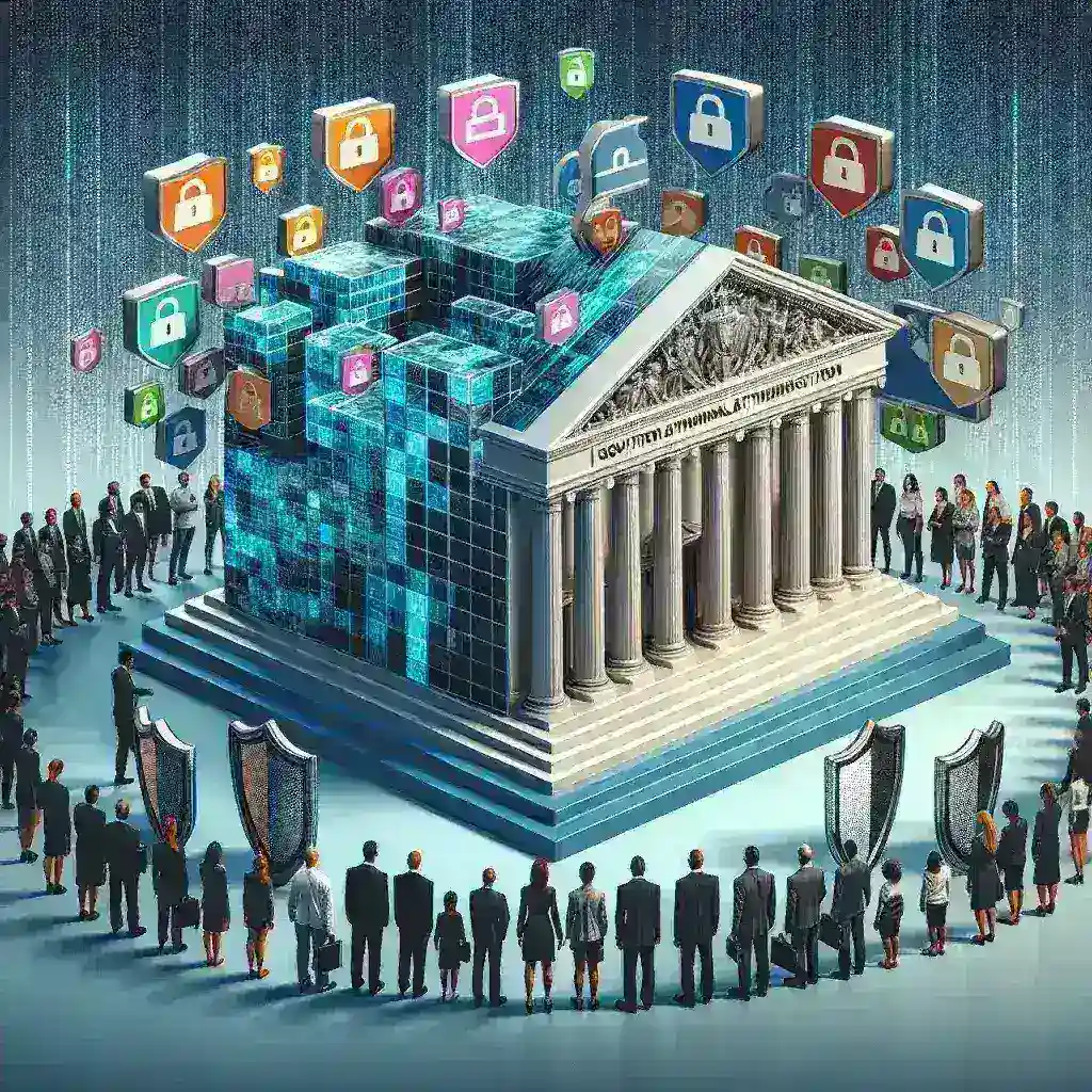 "Visual representation of enhanced Zero Trust security and Identity Access Management (IAM) with Multi-Factor Authentication (MFA) in government services, illustrating modern cybersecurity measures for safeguarding sensitive data."
